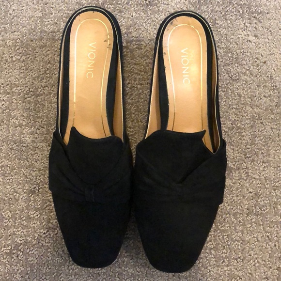 Vionic Presley Suede Mule Black Size 9.5 - Picture 3 of 9